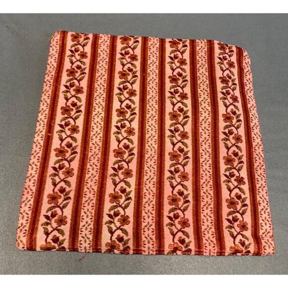 Vintage Floral Striped Cushion Cover With Zipper 12" - Picture 7 of 11